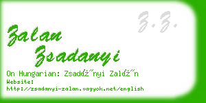 zalan zsadanyi business card